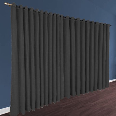 cortina blackout Milam bloqueia luz sala 5,00 x 2,80 preto