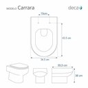 Ver imagem 3 de Assento Sanitário Almofadado Carrara Branco para Vaso Deca