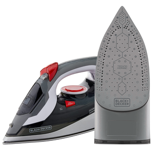 Ferro de Passar Roupas a Vapor BlackDecker Eletrico Base Antiaderente Ceramica C/ Desligamento Autom