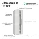 Ver imagem 4 de Guarda-roupa Modulado 2 Portas 4 Prateleiras 1 Cabideiro Branco Neo Madesa
