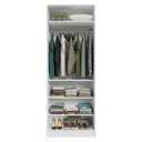 Ver imagem 6 de Guarda-roupa Modulado 2 Portas 4 Prateleiras 1 Cabideiro Branco Neo Madesa