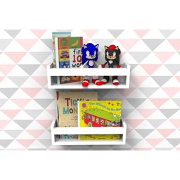 Prateleiras para Livros Infantis Montessoriana 40cm 4 Peças - 4