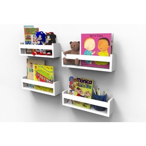 Prateleiras para Livros Infantis Montessoriana 40cm 4 Peças