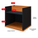 Ver imagem 5 de Kit 2 Mesinhas Decorativas Quarto Mesa de Cabeceira Madri Suspensa Divisória Nicho - Preto/cinamomo