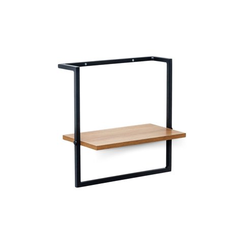 Prateleira com Suporte Estilo Industrial (Selo Fsc) 40 x 40 cm Mel Bemfixa