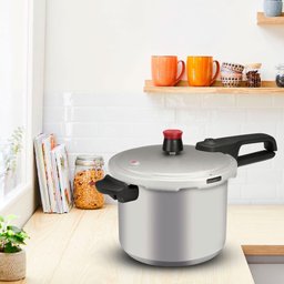 Panela de Pressão 4,5 L Rochedo com Fechamento Externo Alumínio Antiaderente Clássico e Tampa Polida - 9 Panela de Pressão 4,5 L Rochedo com Fechamento Externo Alumínio Antiaderente Clássico e Tampa Polida - 9