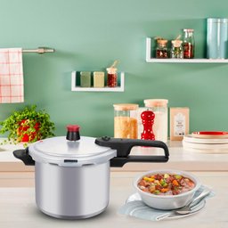 Panela de Pressão 4,5 L Rochedo com Fechamento Externo Alumínio Antiaderente Clássico e Tampa Polida - 7 Panela de Pressão 4,5 L Rochedo com Fechamento Externo Alumínio Antiaderente Clássico e Tampa Polida - 7