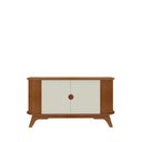 Ver imagem 3 de Buffet 2 Portas para Sala e Cozinha Tivoli 140 Cm - Mel C/ Off White