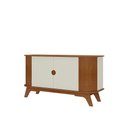 Ver imagem 4 de Buffet 2 Portas para Sala e Cozinha Tivoli 140 Cm - Mel C/ Off White