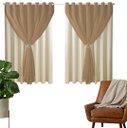 Ver imagem 1 de Cortina Blackout PVC 4,00m X 1,80m Com Voil Avelã