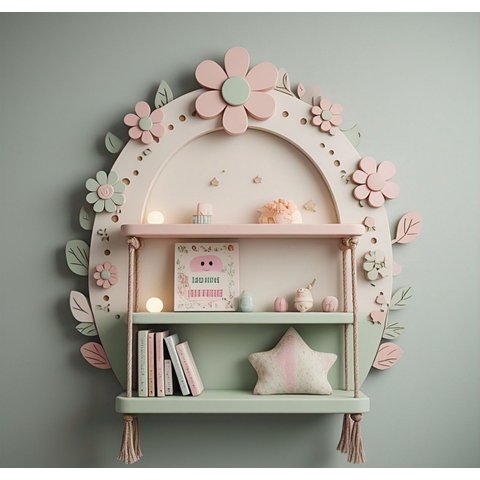 Prateleira Balanço com Flores