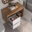 Ver imagem 3 de Gabinete para Banheiro Clarice 78 Cm com Tampo - Fabribam