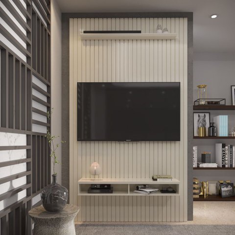 Painel Ripado para Tv até 55 Polegadas Intense com Nicho 139cm