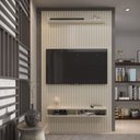 Ver imagem 1 de Painel Ripado para Tv até 55 Polegadas Intense com Nicho 139cm