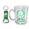 Kit Caneca de vidro Oficial Palmeiras com Chaveiro abridor - 2