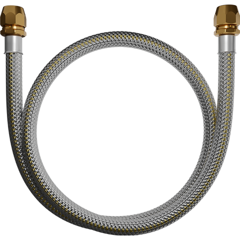 Ligacao Flexivel Inox P/ Gas C/ Adaptador 3/8 X 80cm - Blukit
