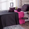 Kit Cobre Leito Game Win Preto/pink Dupla Face C/ Almofadas Solteiro 05 Peças Dourados Enxovais - 6