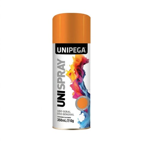 Tinta Spray Unipega Uso Geral Laranja 350ml / 210g