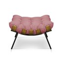 Ver imagem 2 de Kit Poltrona E Puff Costela Suede Rosê