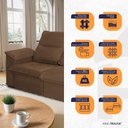 Ver imagem 4 de Sofá Retrátil Reclinável America 1,50m Suede