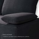 Ver imagem 5 de Conjunto Sofá Living Montblanc 3 e 2 Bouclê Grafite Braços Reclináveis - King House