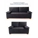 Ver imagem 4 de Conjunto Sofá Living Montblanc 3 e 2 Bouclê Grafite Braços Reclináveis - King House