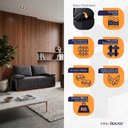 Ver imagem 3 de Conjunto Sofá Living Montblanc 3 e 2 Bouclê Grafite Braços Reclináveis - King House