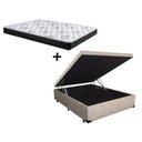 Ver imagem 4 de Cama Box Baú Casal Conforto Suede Bege + Colchão Casal Conforto Espuma D33 26x138x188