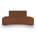 Ver imagem 4 de Sofá Feijão Orgânico Curvo 3 Lugar Suede Sala Contemporânea:terracota