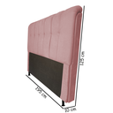 Ver imagem 2 de Cabeceira Estofada Florença 195 cm Para Cama Box Quarto King Size Luxo MV Estofados Suede Rose