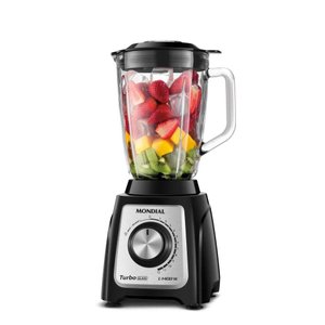 Liquidificador Mondial Turbo Glass Preto L-1400-GI - 220V