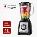 Ver imagem 2 de Liquidificador Mondial Turbo Glass Preto L-1400-GI - 220V
