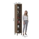 Ver imagem 4 de Paneleiro 40cm 2 Portas Profundo Aspen Luciane Móveis Vanilla com Cinza Puro