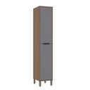 Ver imagem 1 de Paneleiro 40cm 2 Portas Profundo Aspen Luciane Móveis Vanilla com Cinza Puro