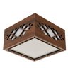 Luminária Decorativa Madeira Plafon Pipa 20cm:Pau Ferro - 4