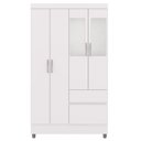 Ver imagem 2 de Guarda Roupa 4 Portas Espelho 102 Cm 10090 Branco Camarim Vlr