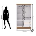 Ver imagem 4 de Guarda Roupa 4 Portas Espelho 102 Cm 10090 Branco Camarim Vlr