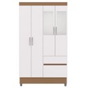 Ver imagem 1 de Guarda Roupa 4 Portas Espelho 102 Cm 10090 Branco Camarim Vlr