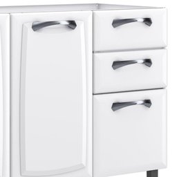Balcão em Aço 120cm 3 Portas e 2 Gavetas sem Tampo New Premium Itatiaia - 4