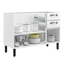 Ver imagem 2 de Balcão em Aço 120cm 3 Portas e 2 Gavetas sem Tampo New Premium Itatiaia