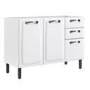 Ver imagem 1 de Balcão em Aço 120cm 3 Portas e 2 Gavetas sem Tampo New Premium Itatiaia