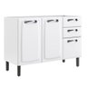 Balcão em Aço 120cm 3 Portas e 2 Gavetas sem Tampo New Premium Itatiaia - 1