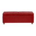 Ver imagem 2 de Recamier Bau Madri 1,60m Suede Vermelho - Inova Decor Inova Decorações