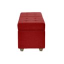 Ver imagem 4 de Recamier Bau Madri 1,60m Suede Vermelho - Inova Decor Inova Decorações