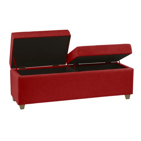 Recamier Bau Madri 1,60m Suede Vermelho - Inova Decor Inova Decorações