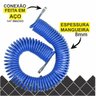 Mangueira Espiral 5 mts x 8mm em Poliuretano Terminais Macho 1/4 Pneumática Ar Comprimido com - 2