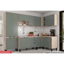 Ver imagem 1 de Cozinha Completa Firenze 7 Peças (3 Aéreos + 3 Balcões + 1 Paneleiro) Avena/Menta - Demóbile