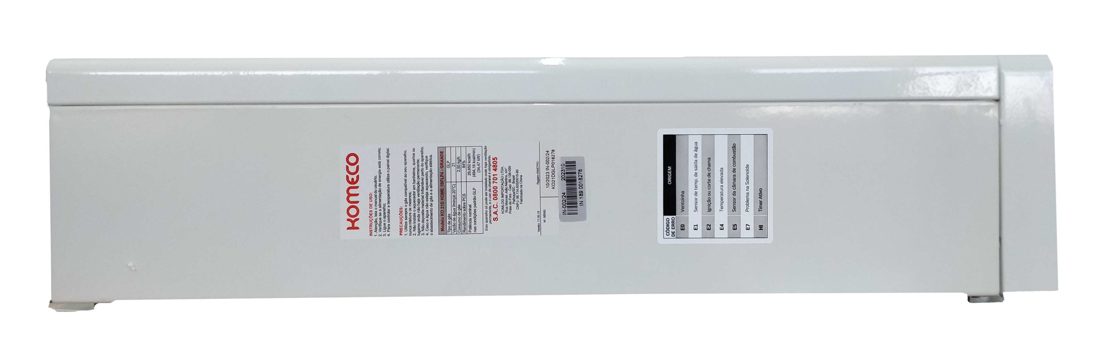 Aquecedor de Água a Gás Komeco 21 Litros Ko 21wh Home para Gn Branco - 2