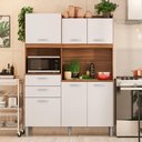 Ver imagem 1 de Cozinha Compacta 06 Portas 02 Gavetas Harmonia Amêndola Branco Demóbile