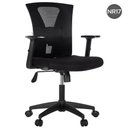 Ver imagem 2 de Cadeira Escritório Giratória Nr-17 Diretor Blm0283 Blume Tela Mesh Preta Base Rodizio Nylon Preto
